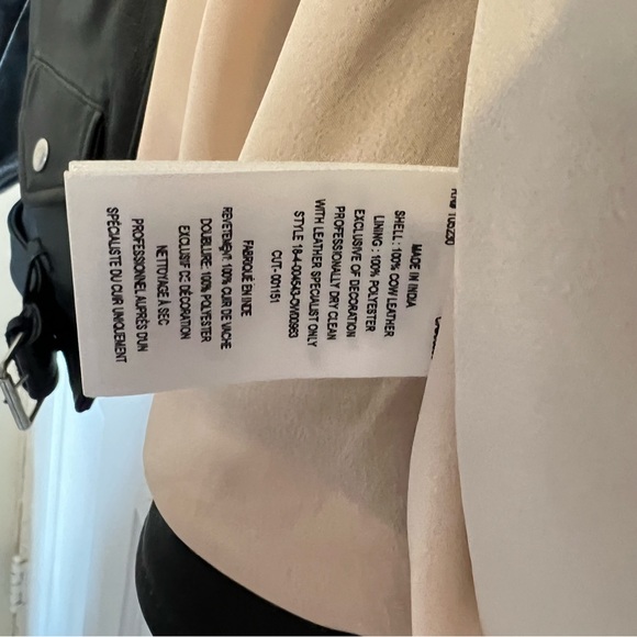 COPY - Joie Pearl Leather Jacket 3/4 Sleeves - Picture 3 of 8